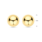 Ohrstecker Halbrund 20 mm 1 Mikron versilbert (gelb)