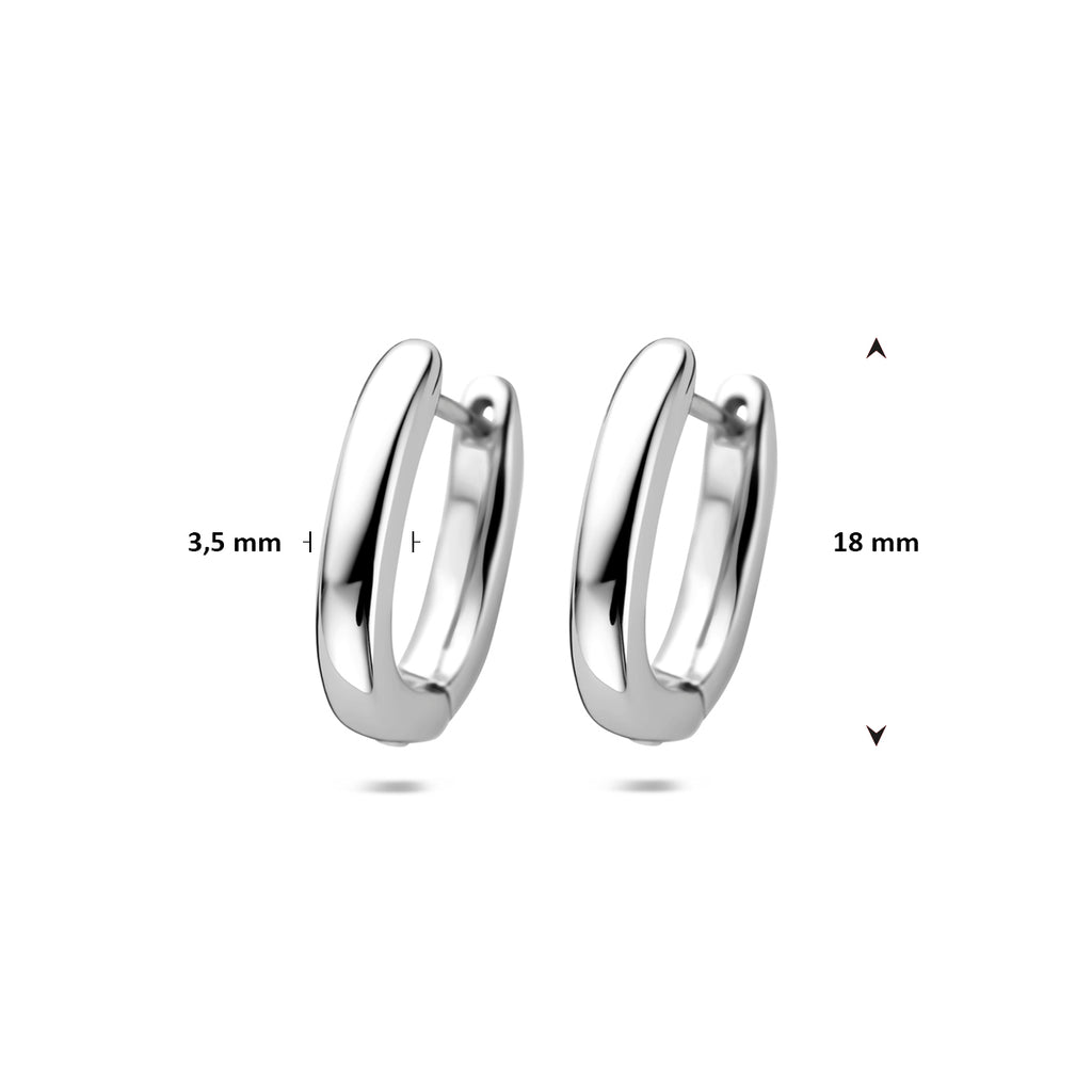 Klappcreolen 18 mm Silber rhodiniert