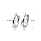 Klappcreolen 18 mm Silber rhodiniert