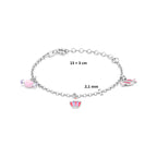 Armband Emaille 13 + 3 cm Silber rhodiniert