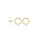 Ohrstecker rund 6,5 mm 14 K Gelbgold
