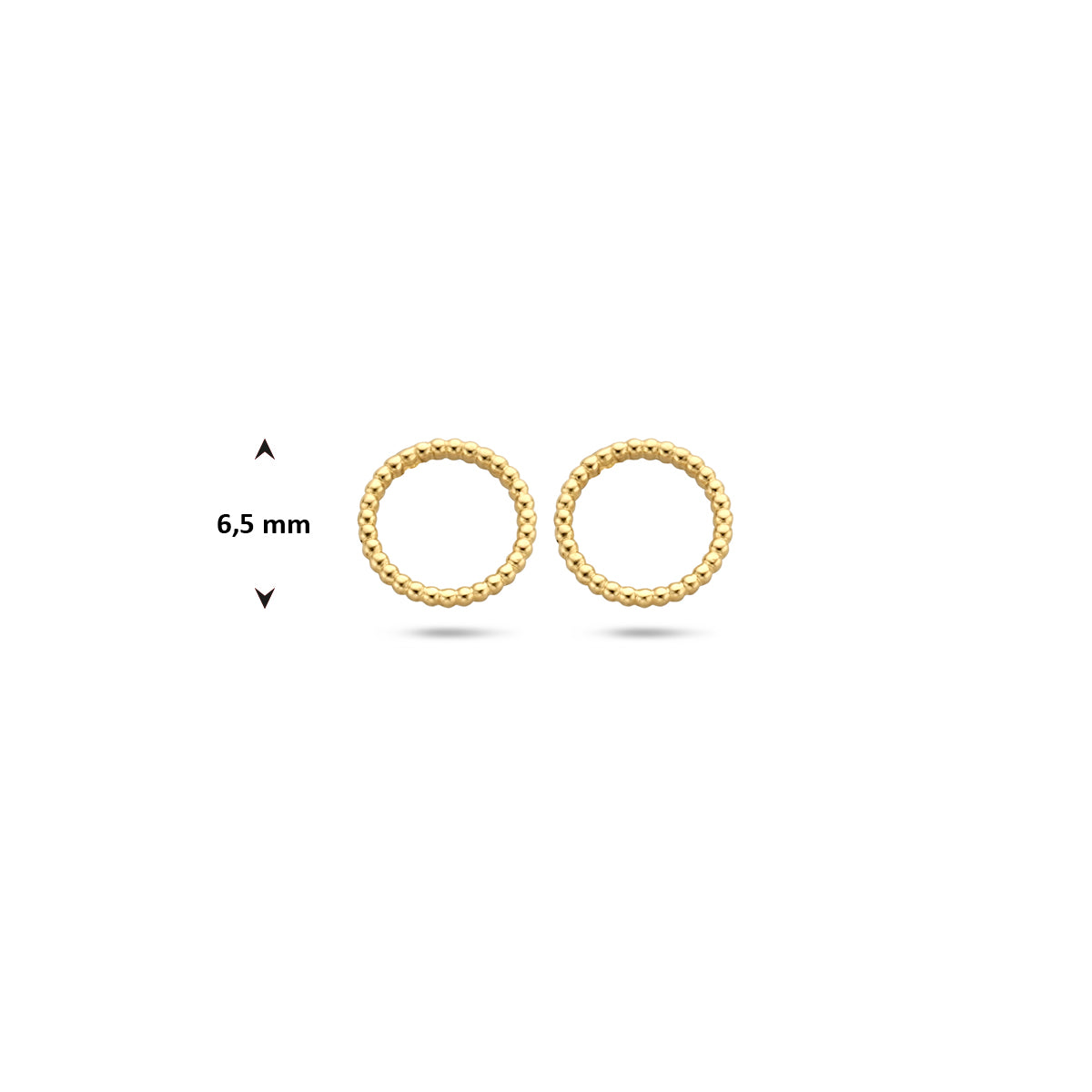 Ohrstecker rund 6,5 mm 14 K Gelbgold