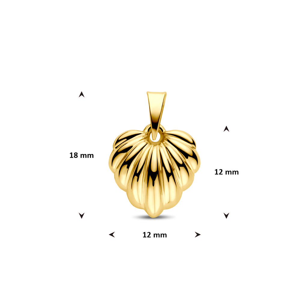 hanger hartje 18 mm 14K geelgoud