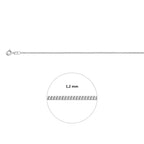 gourmette 1,2 mm zilver wit