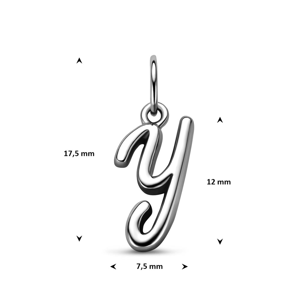 hanger letter zilver gerhodineerd