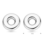 runde Ohrstecker 32 mm Silber rhodiniert