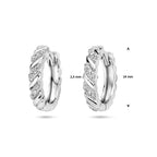 klapoorringen zirkonia zilver gerhodineerd