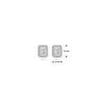 Ohrstecker Zirkonia Halo 9,5 mm Silber rhodiniert