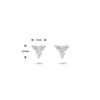 oorknoppen zirkonia zilver gerhodineerd