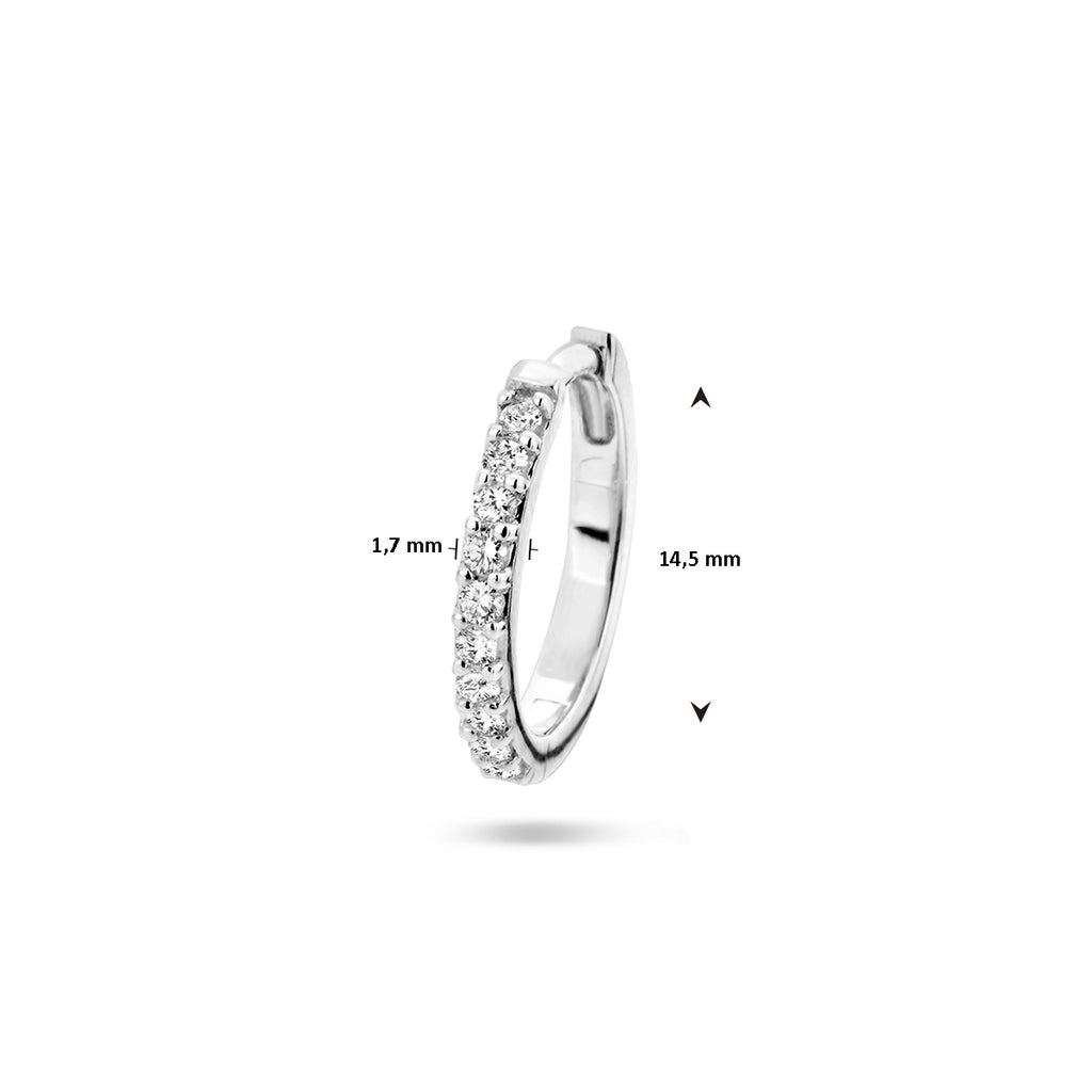 Tropfenohrring-Diamant 0,11 ct h p1 pro Stück 14 Karat Weißgold