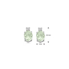 Ohrstecker grün Amethyst Zirkonia 10,5 mm Silber rhodiniert