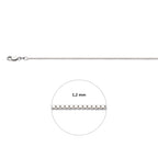 Venezianerkette 1,2 mm Silber rhodiniert