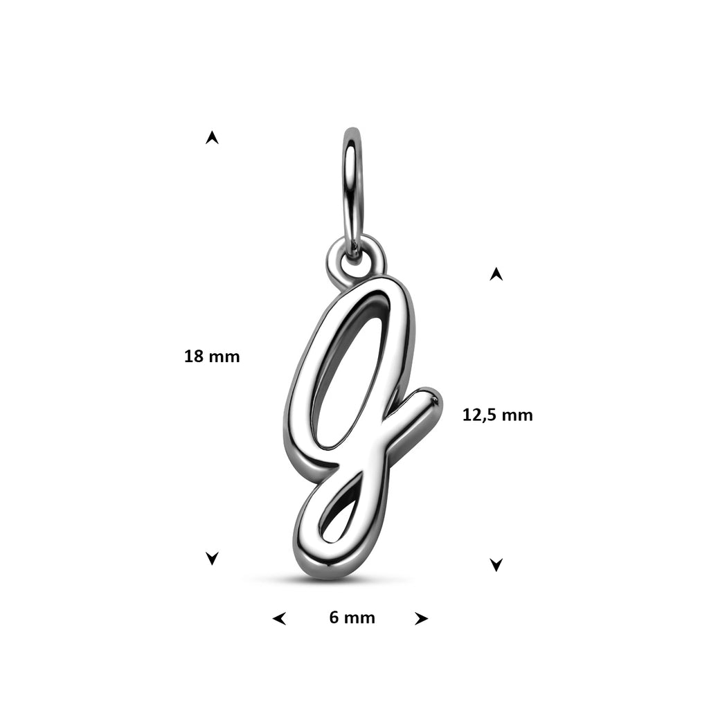 hanger letter zilver gerhodineerd