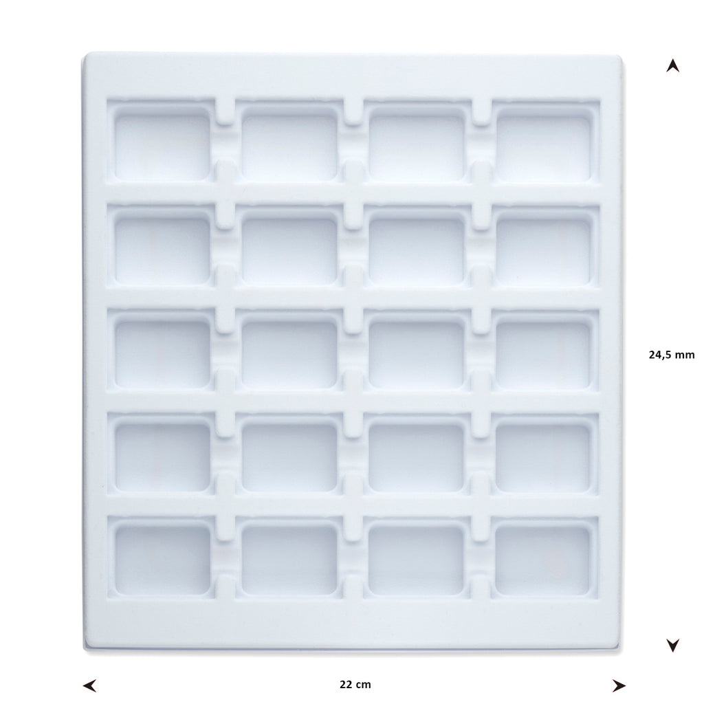 opmaaktray carrousel 245 x 220 mm wit pos materialen