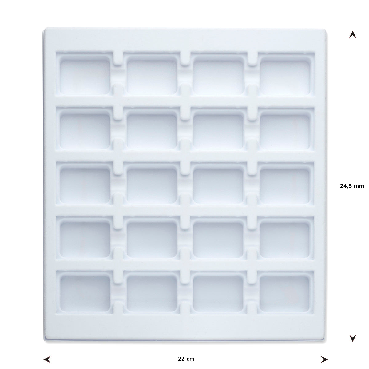 opmaaktray carrousel 245 x 220 mm wit pos materialen