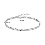armband 2,7 mm 16 + 3 cm zilver gerhodineerd