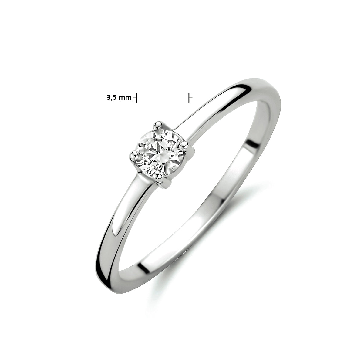 Ring Zirkonia 14K Weißgold