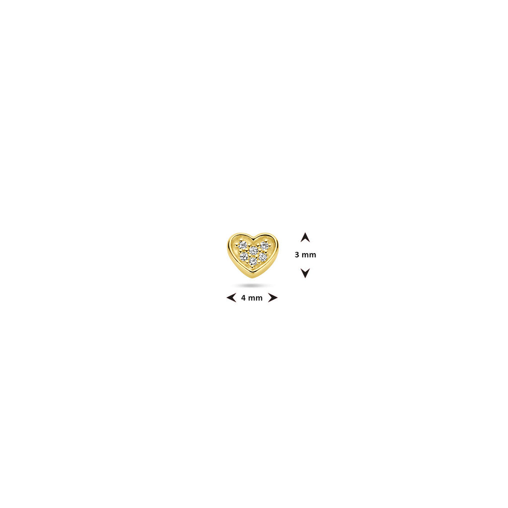 Ohrstecker Herzdiamant 0,01 ct h SI pro Stück 14K Gelbgold