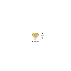 Ohrstecker Herzdiamant 0,01 ct h SI pro Stück 14K Gelbgold