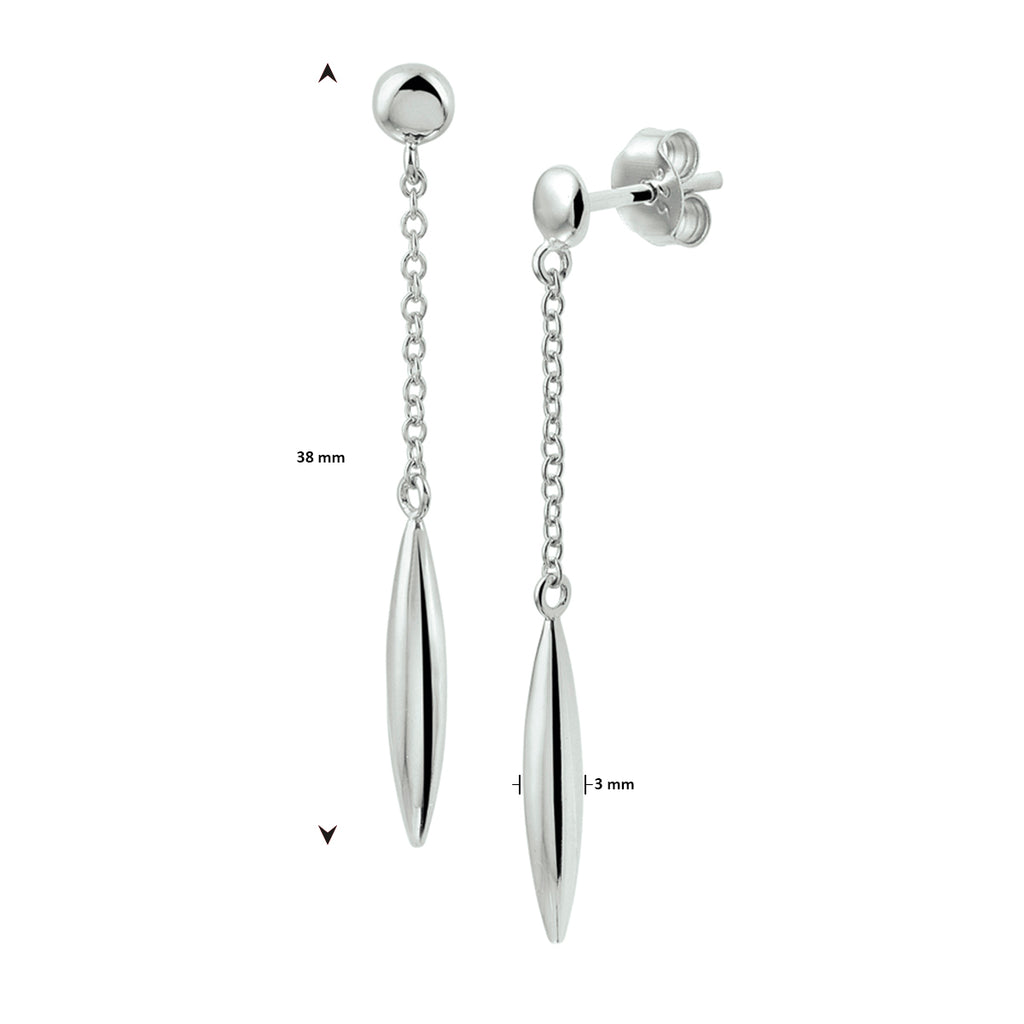 Silber rhodinierte Ohrringe