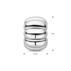 rondel 9 mm zilver gerhodineerd