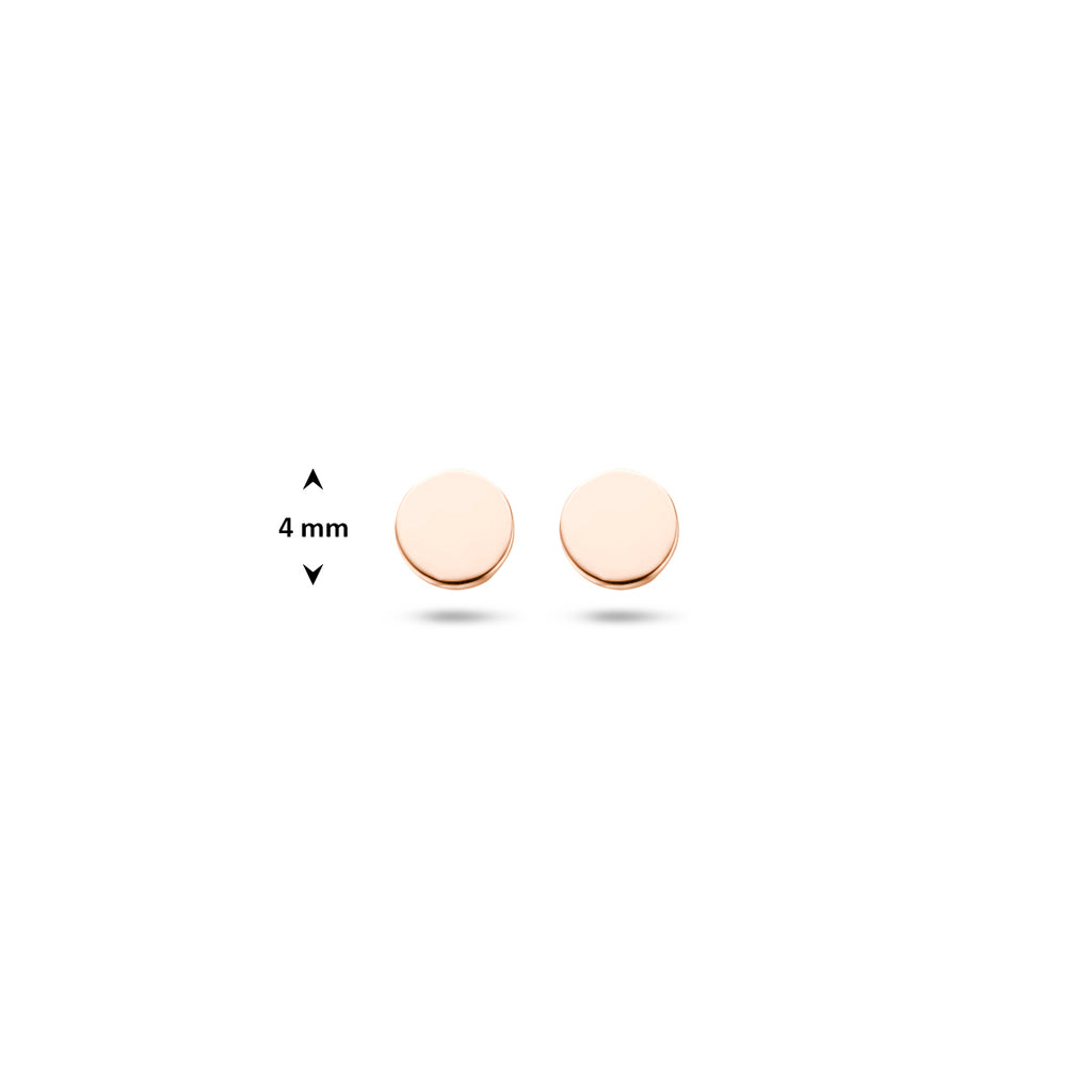 Ohrstecker rund 4 mm 14 K Roségold