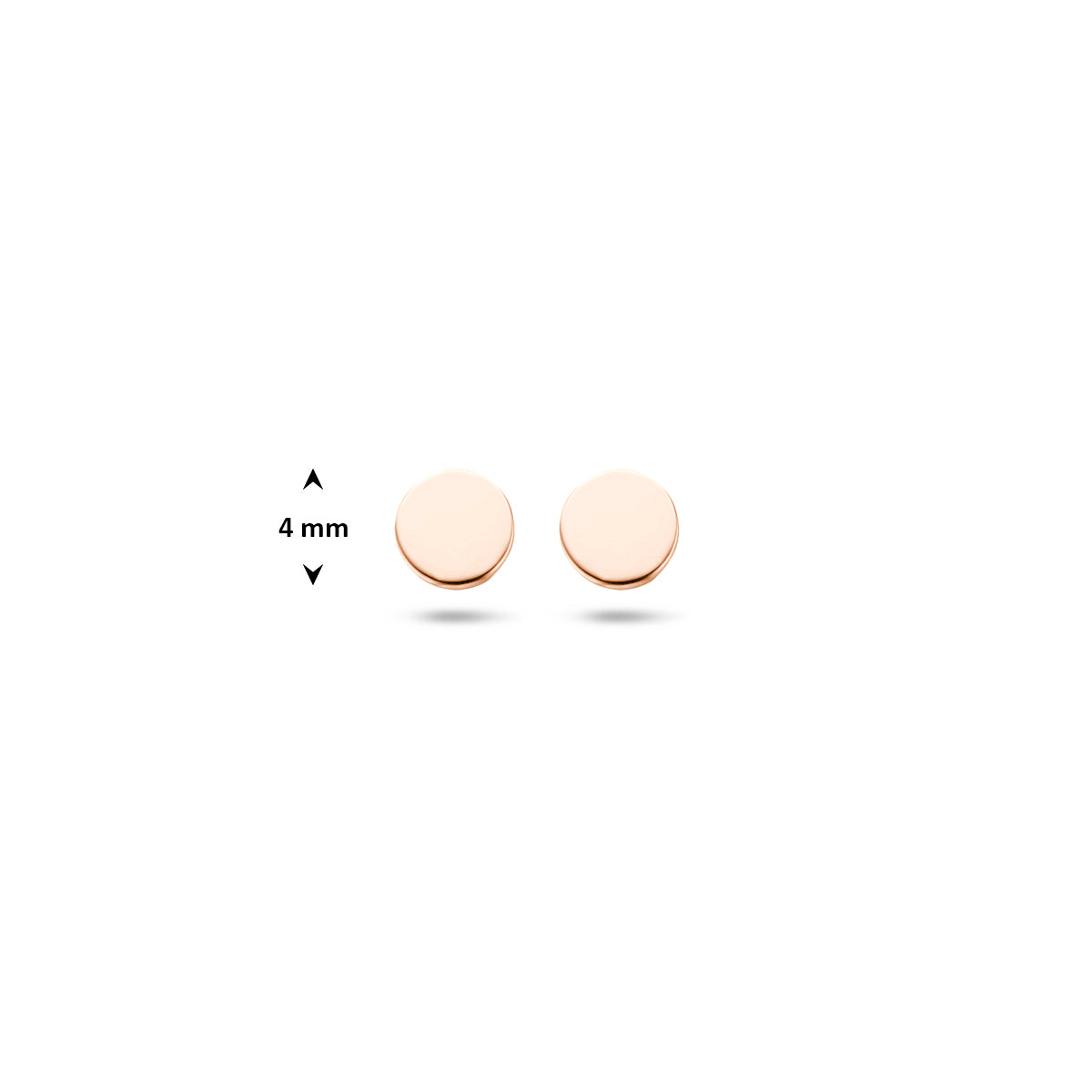 Ohrstecker rund 4 mm 14 K Roségold