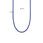 collier 3,0 mm 40 + 4 cm zilver gerhodineerd