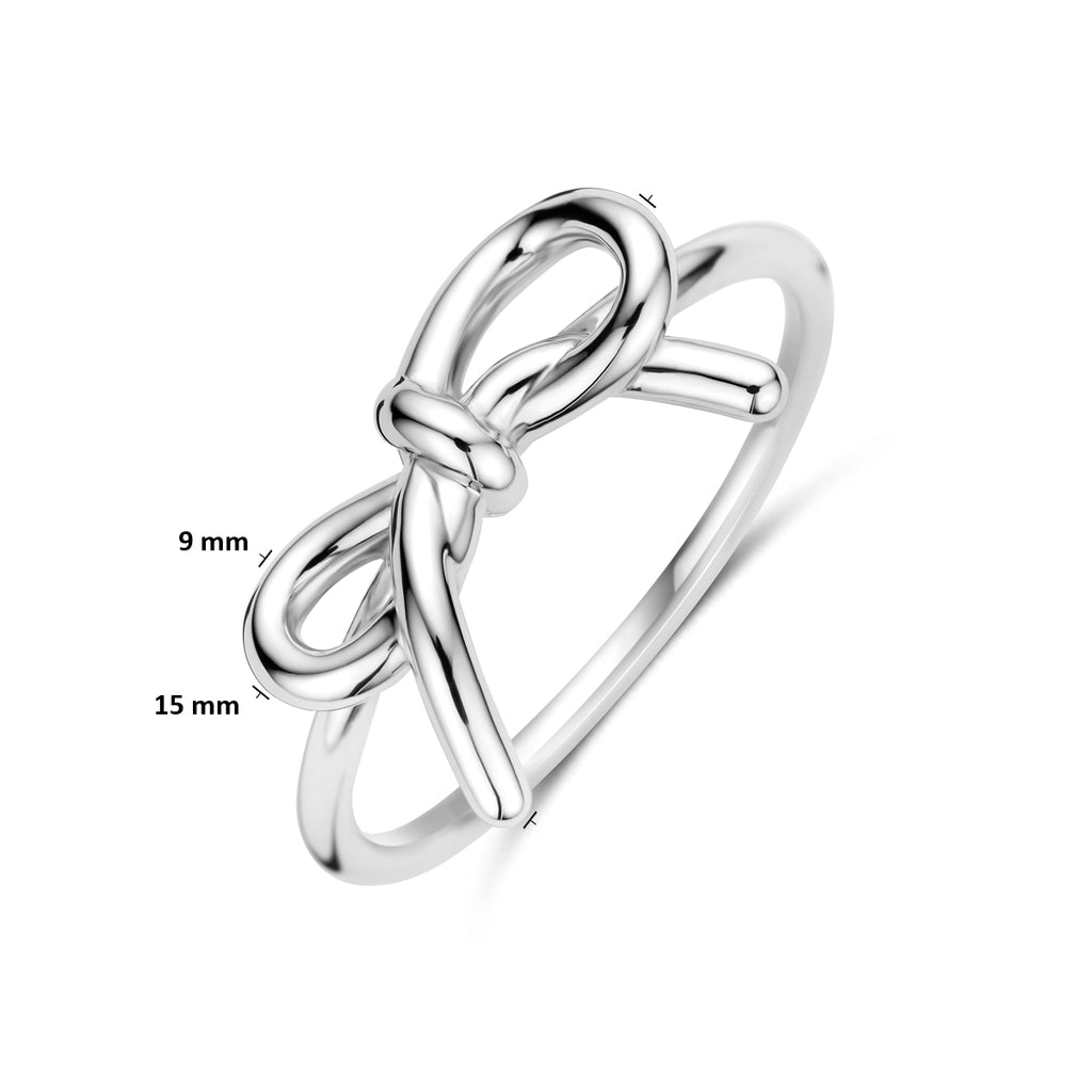 Ring Schleife rhodiniert Silber