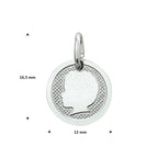 Anhänger Junge poly/matt 12 bis 16 mm Silber rhodiniert