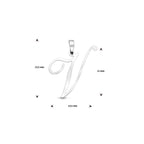 hanger letter zilver gerhodineerd