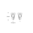 Ohrstecker Zirkonia Silber rhodiniert