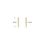 oorknoppen lab grown diamant 0.08ct (2x 0.04ct) g vs 10 mm 14K geelgoud