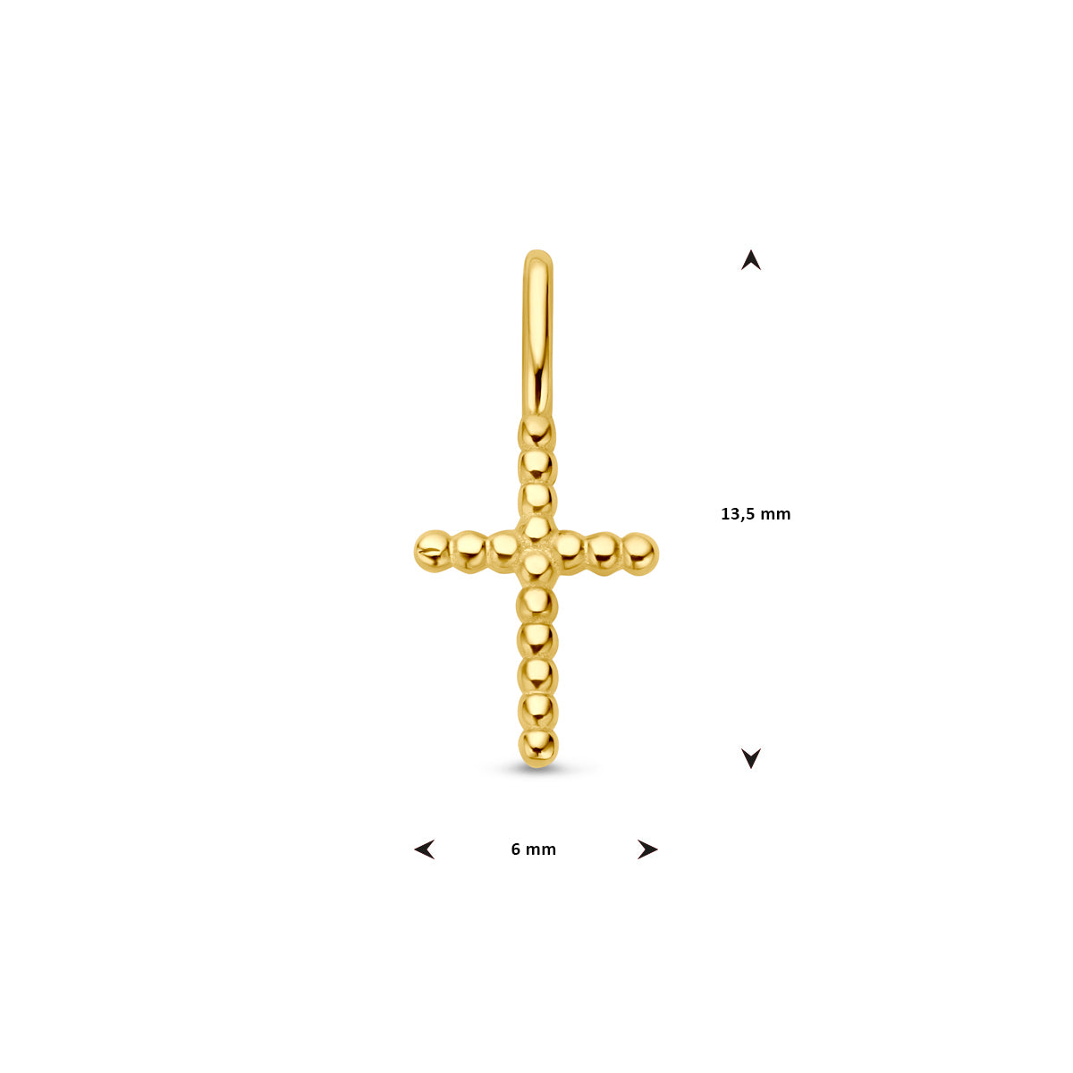 hanger kruis 14K geelgoud