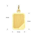 graveerhanger mat gediamanteerd 14K geelgoud