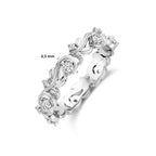 Ring Zirkonia Silber rhodiniert
