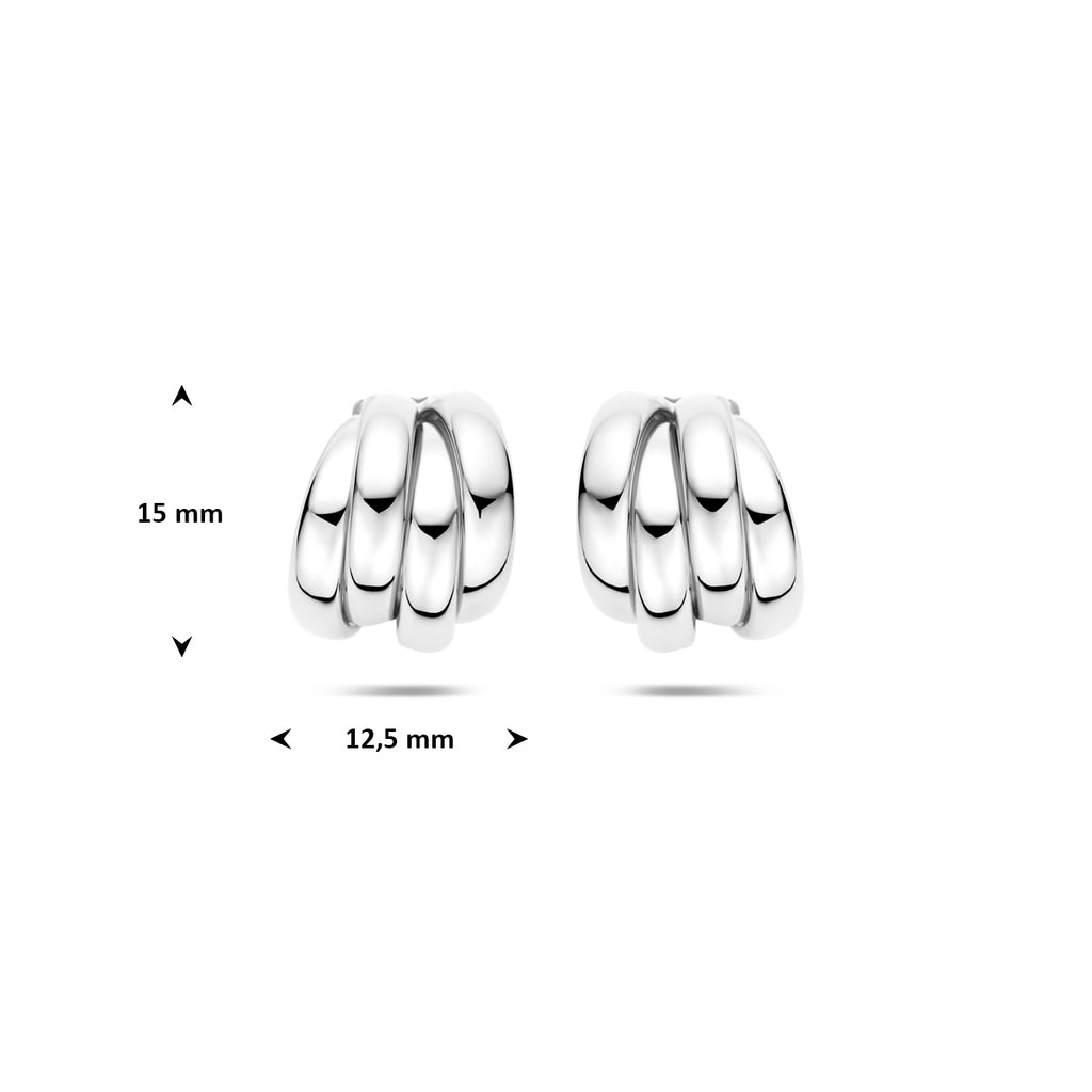 stekeroorringen 15 mm zilver gerhodineerd
