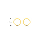 9 Karat Ohrstecker rund 8 mm 9K gelb