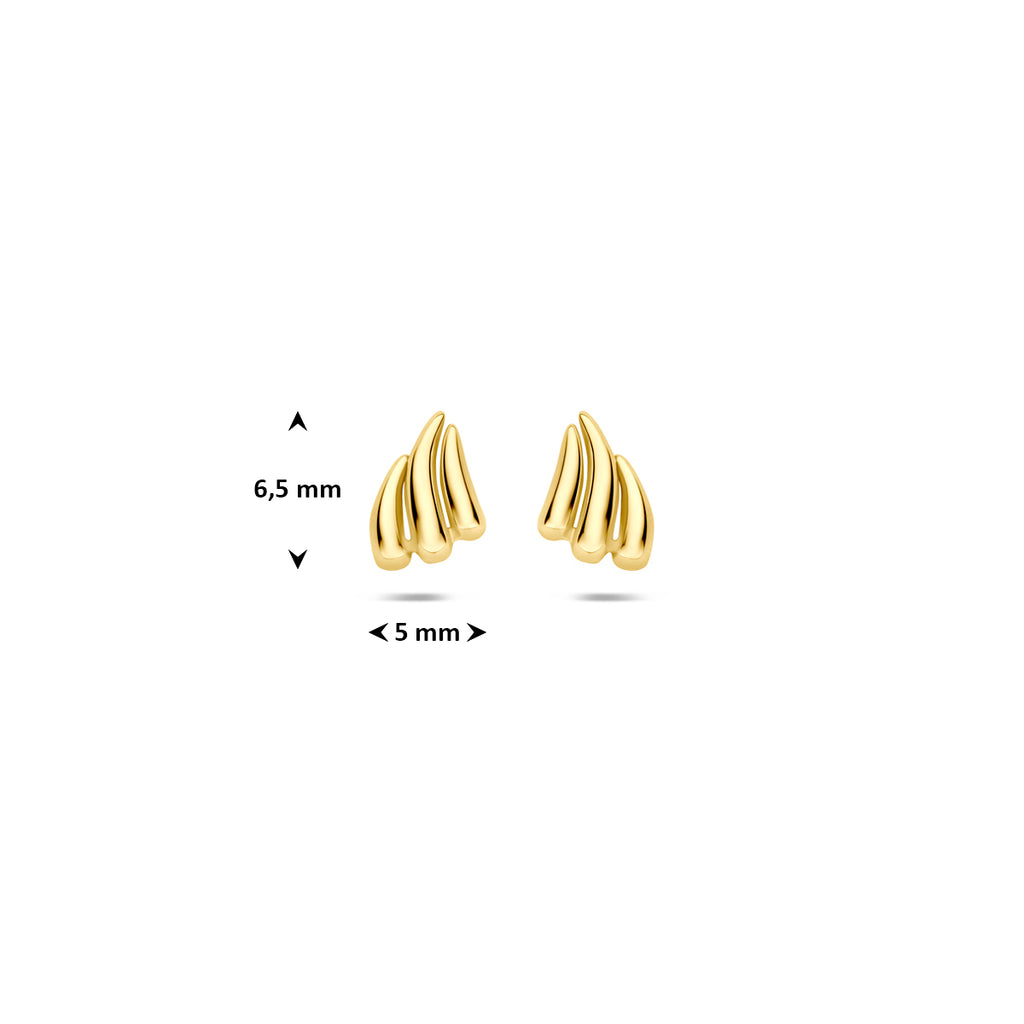 9k oorknoppen 6,5 mm 9K geel