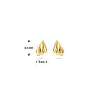 9k oorknoppen 6,5 mm 9K geel