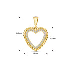 Anhänger Herz Zirkonia 14K Gelbgold