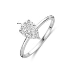 Ring Zirkonia Silber rhodiniert