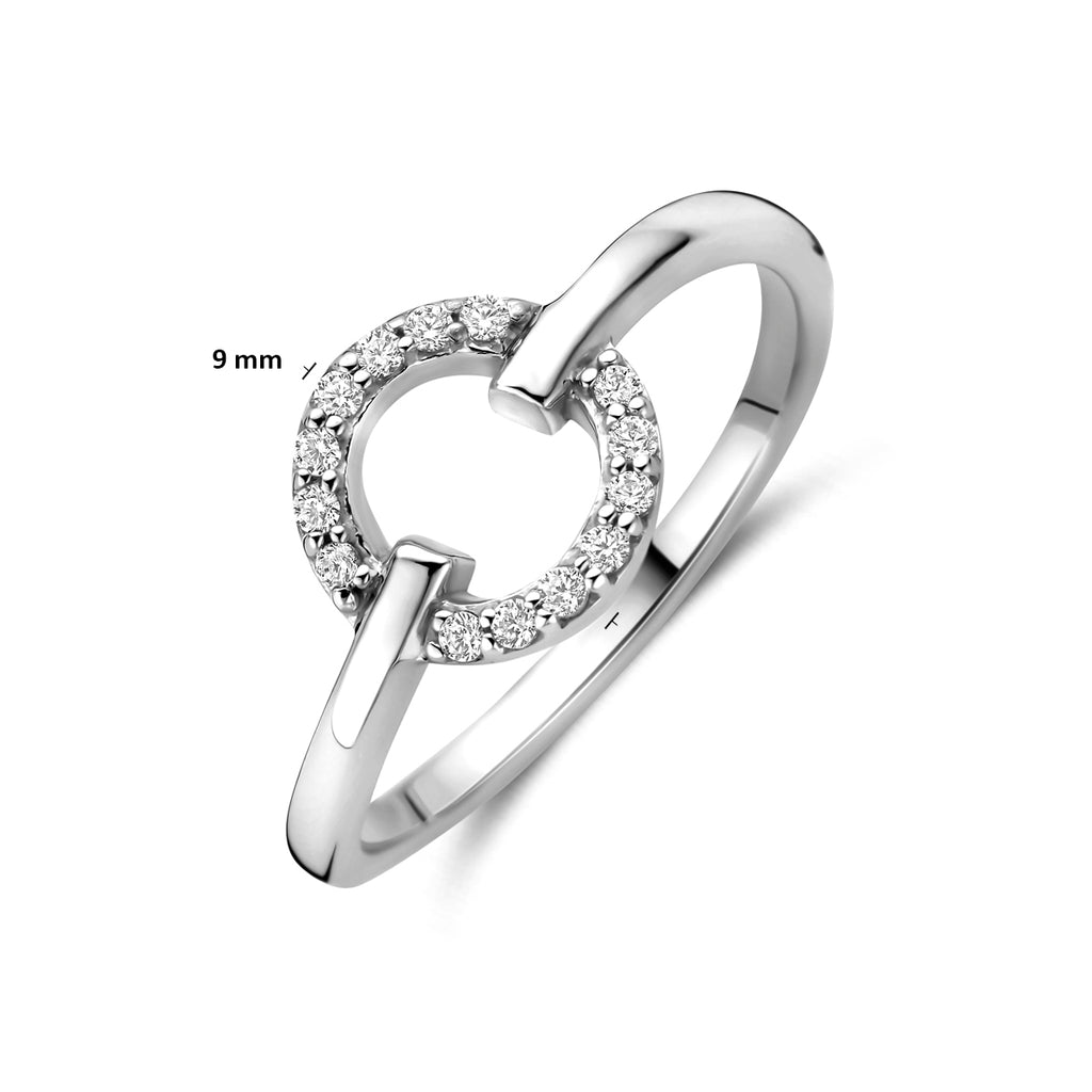 Ring Zirkonia Silber rhodiniert