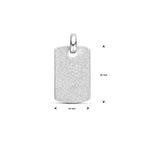 graveerhanger glitter gediamanteerd 26 mm zilver gerhodineerd