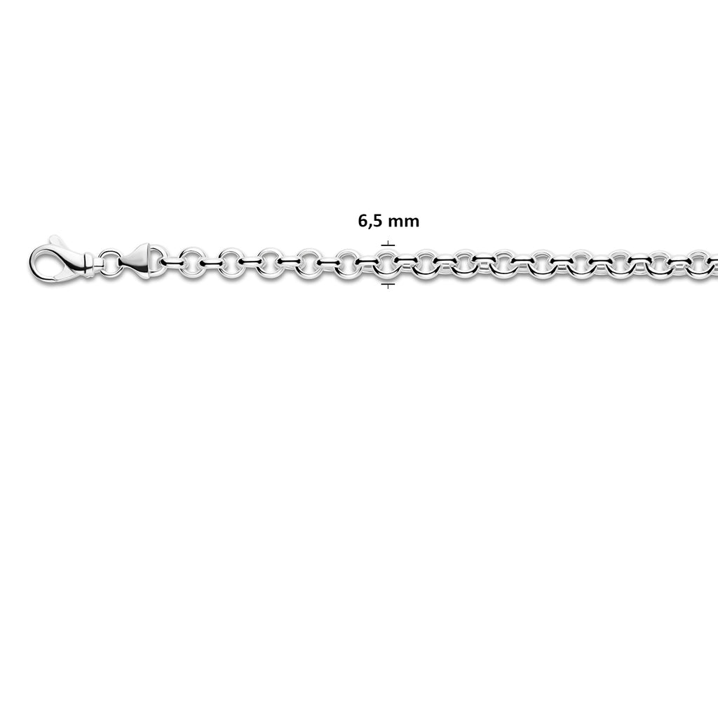 jasseron 6,5 mm zilver wit