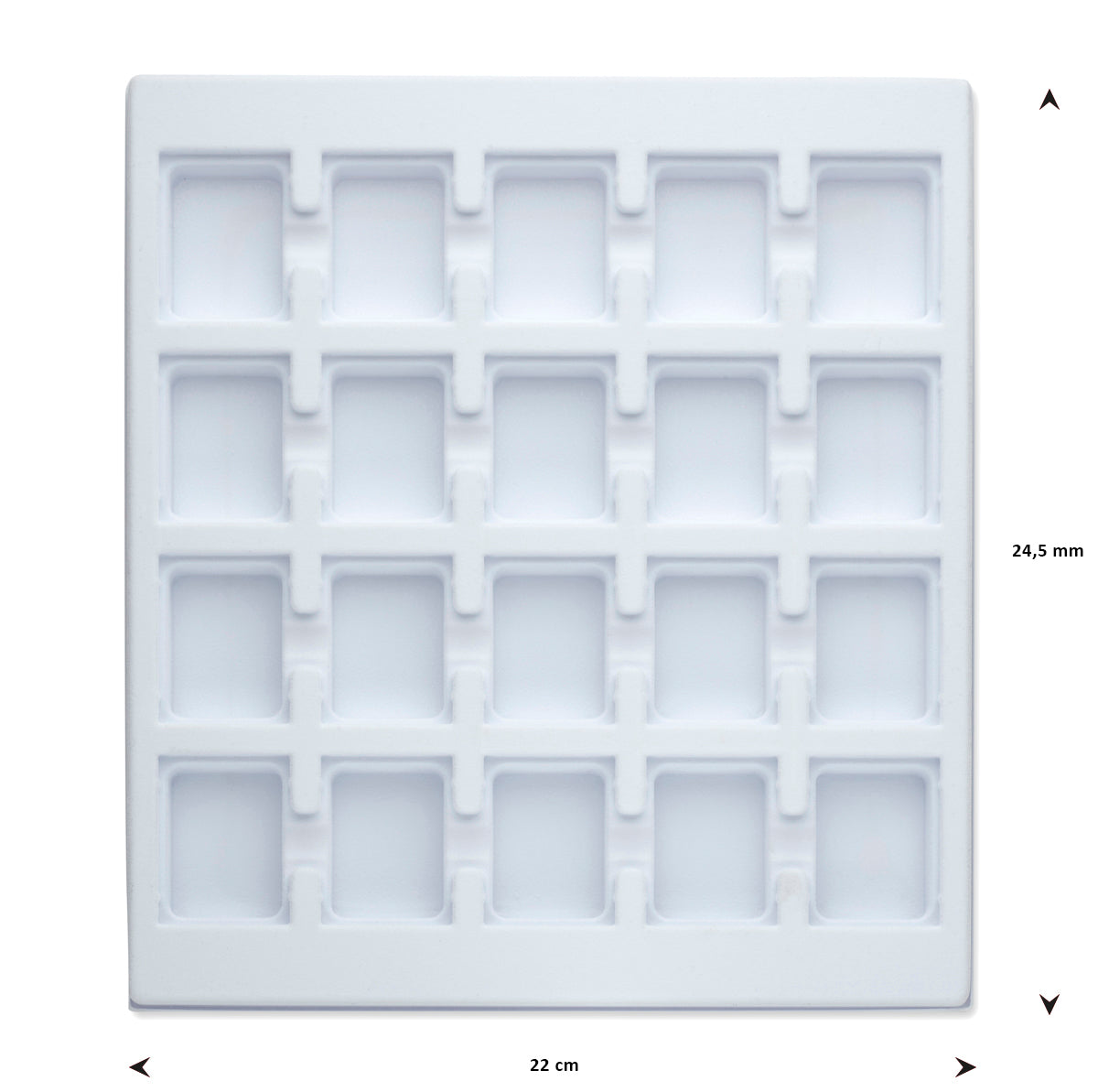 opmaaktray carrousel 245 x 220 mm wit pos materialen
