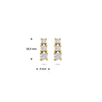 oorknoppen lab grown diamant 0.50ct (2x 0.25ct) f vs 10,5 mm 14K geelgoud