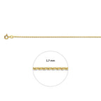Ankerdiamantiert 1,7 mm Doublé 10/000 (gelb)