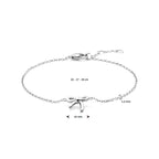 Armband Schleife 16 - 17 - 18 cm rhodiniertes Silber
