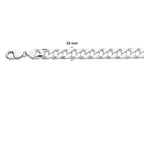 gourmette 8 zijdes geslepen 10 mm zilver wit